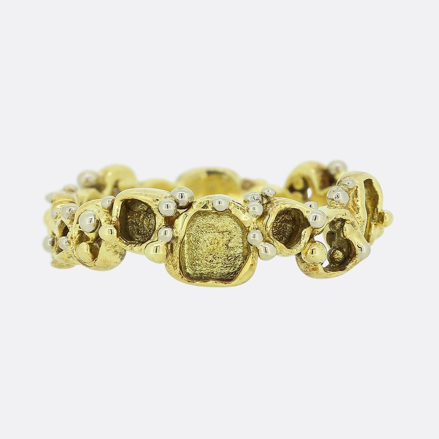 Women's Charles De Temple 1980s Abstract Band Ring Size P