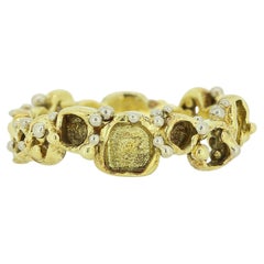 Charles De Temple 1980s Abstract Band Ring Size P