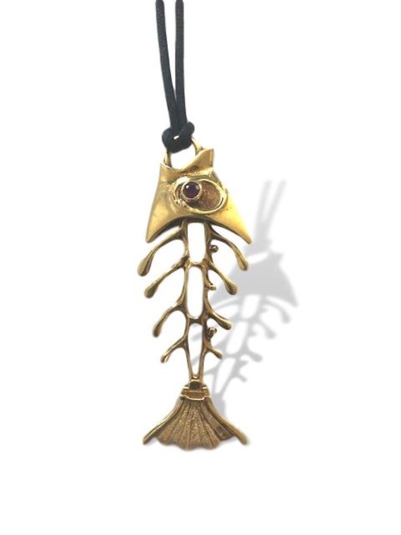 Modernist Charles De Temple Fish-Bone Pendant