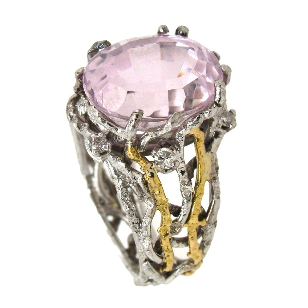 Charles De Temple Kunzite Ring, circa 1970s In Good Condition In New York, NY