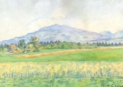 Countryside landscape by Charles de Ziegler - Watercolor