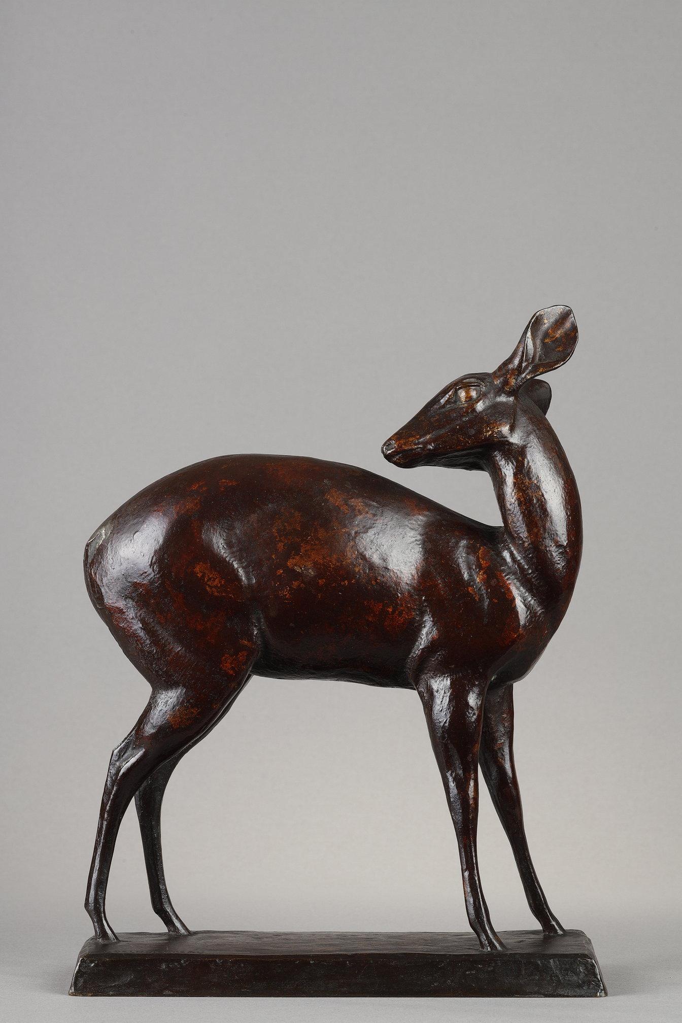 Bushbuck - Sculpture de Charles Delhommeau