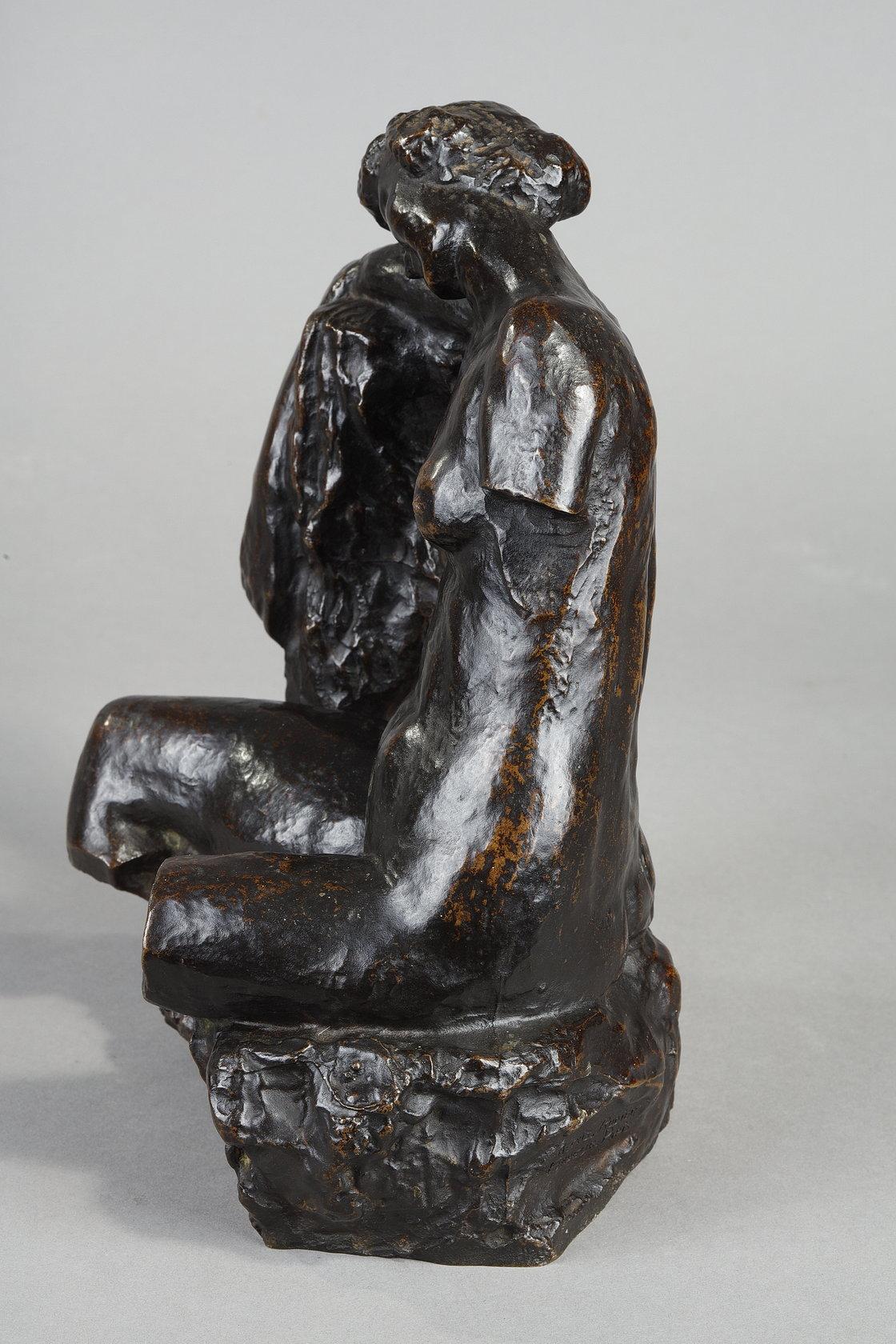 Bacchante - Or Nude Sculpture par Charles Despiau