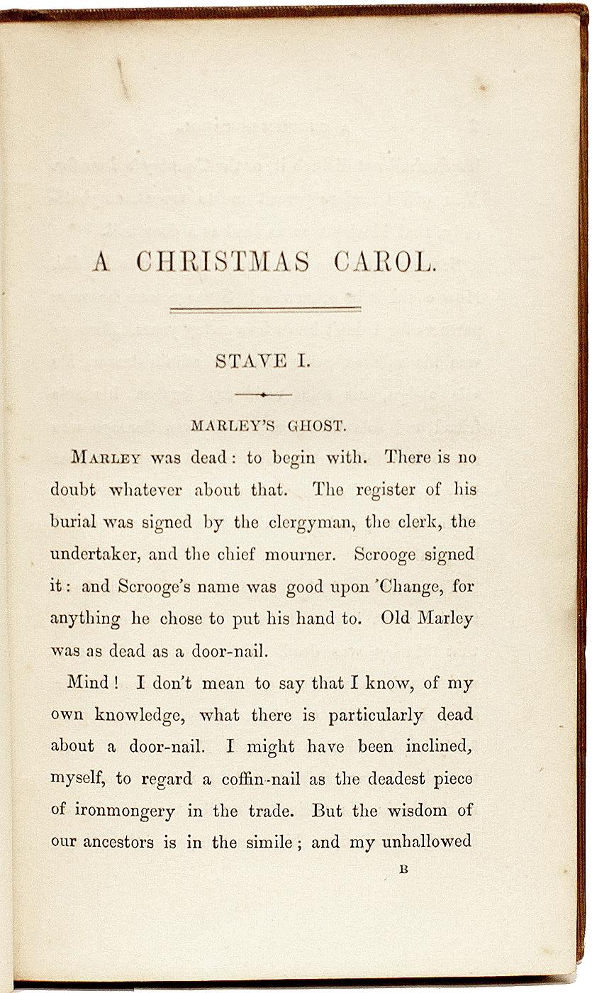 Charles DICKENS. A Christmas Carol. 1843 - FIRST EDITION FIRST ISSUE - IN CLOTH In Good Condition In Hillsborough, NJ