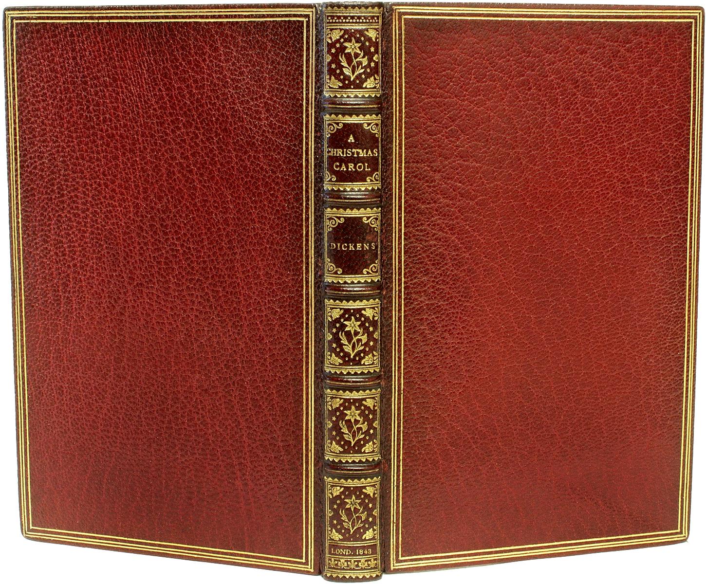 a christmas carol leather bound book