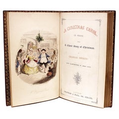 Charles DICKENS, A Christmas Carol, 1843, First Edition, Leather Bound!