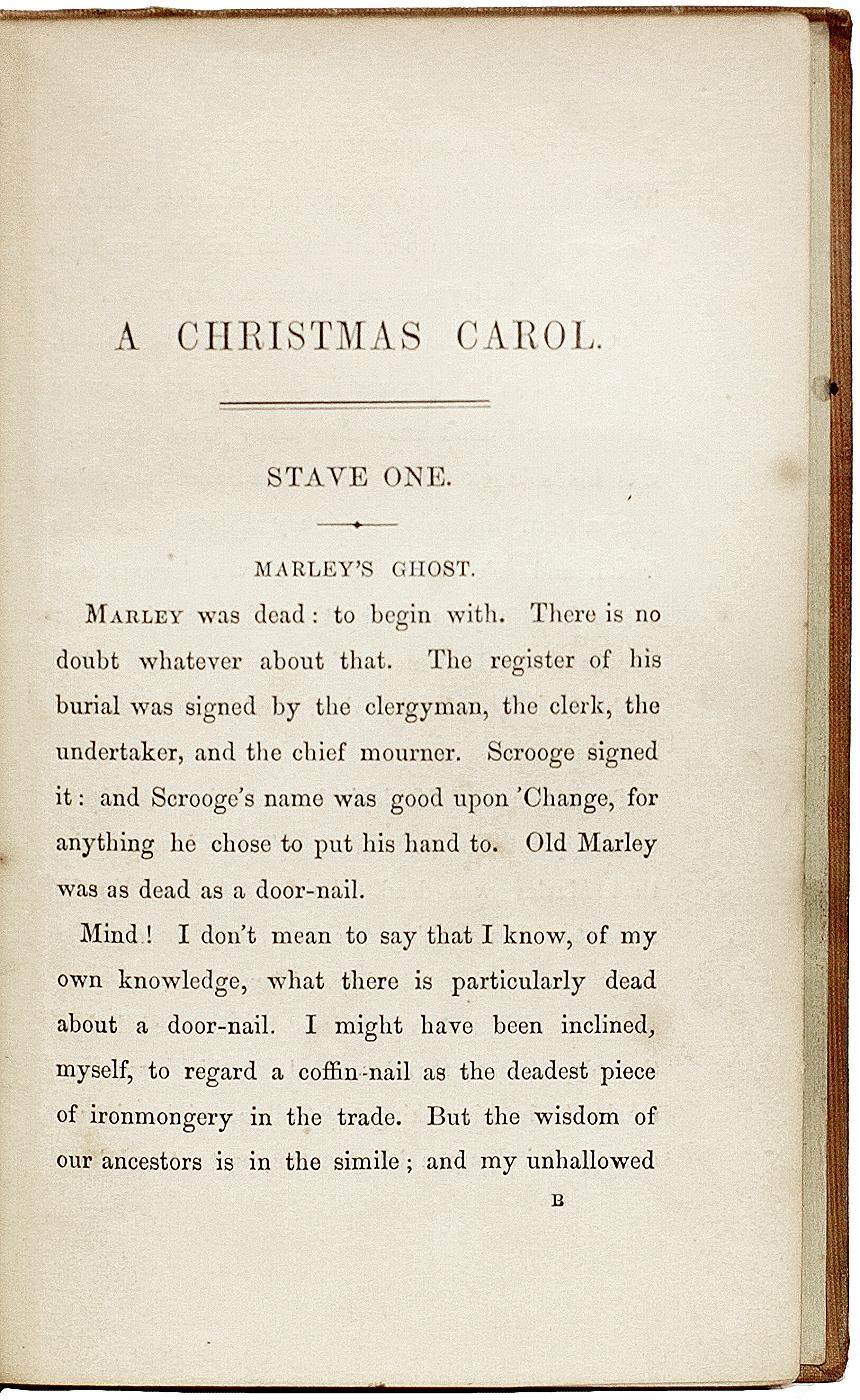 Charles DICKENS - A Christmas Carol - 1843 - THIRD EDITION - IN ORIGINAL CLOTH In Good Condition In Hillsborough, NJ