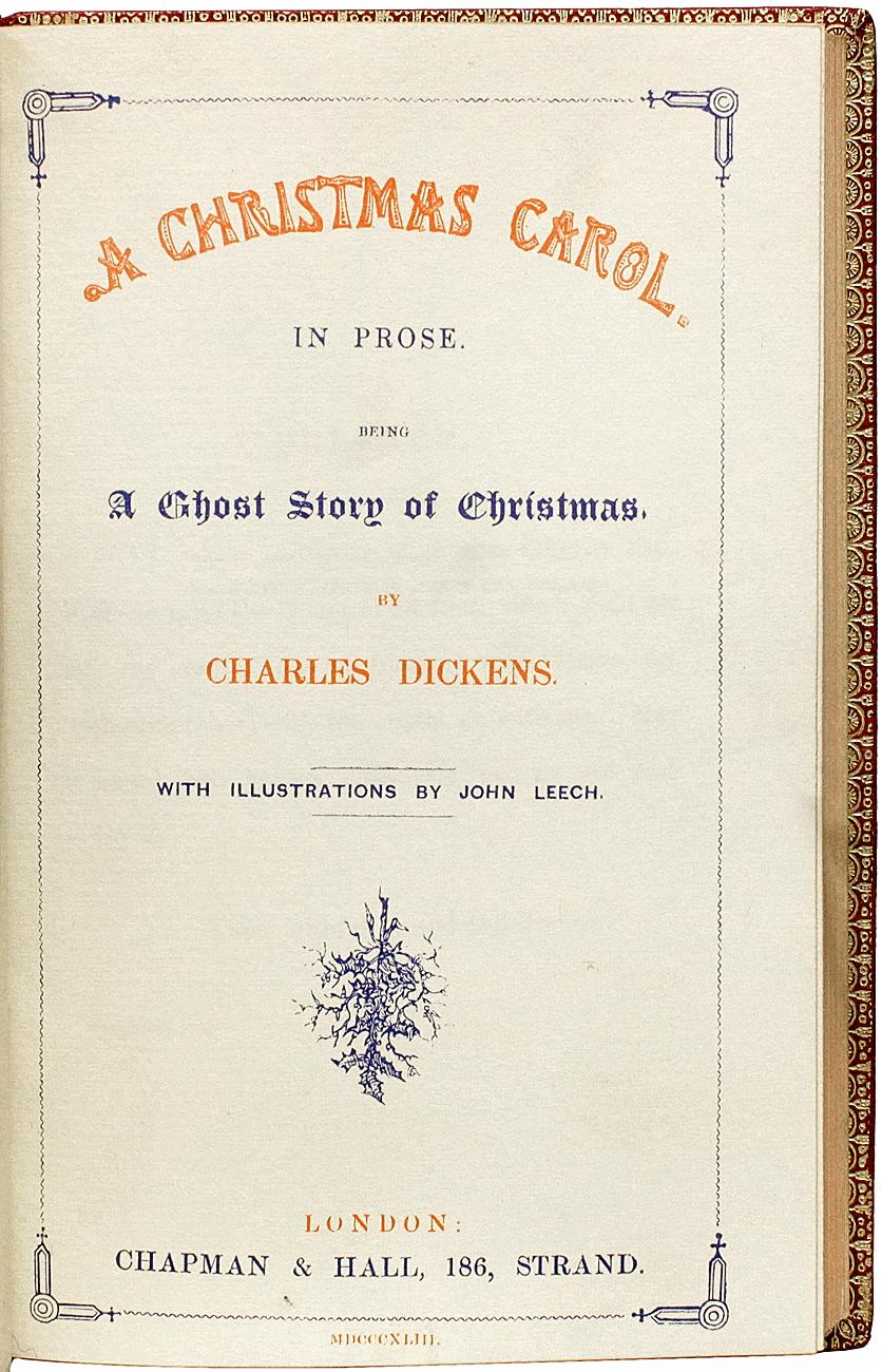 Charles DICKENS. Le chant de Noël. Édition FACSIMILE - EN ONLAY DE RÉALISATION Bon état - En vente à Hillsborough, NJ