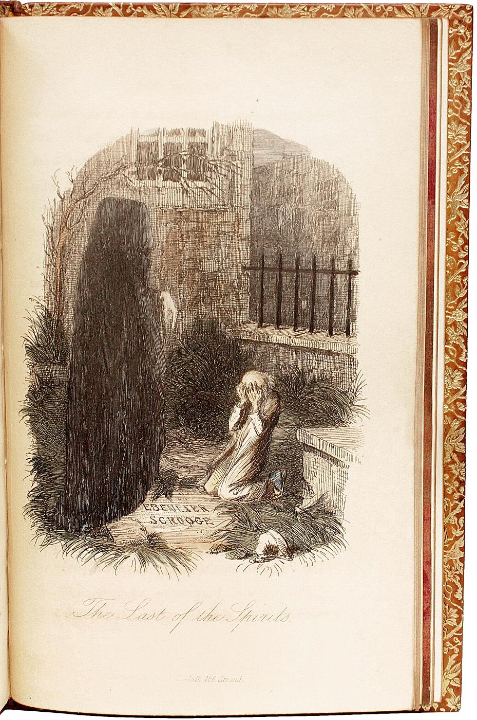 Cuir Charles DICKENS. Carol de Noël - Première ÉDITION SÉCONIQUE DE L'ISSUE - 1843 en vente