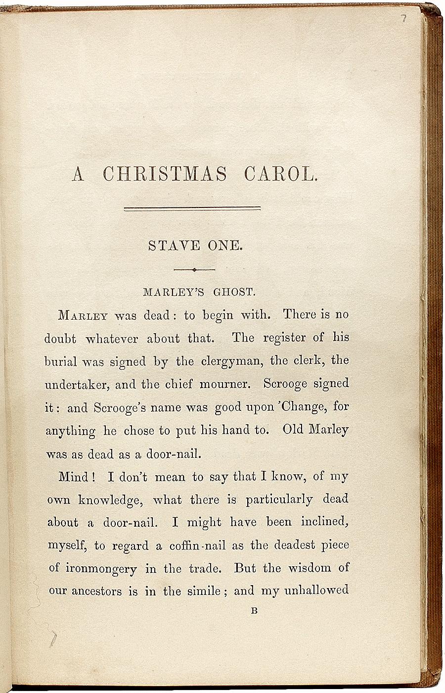 Charles Dickens. Un canto di Natale. SETTIMA EDIZIONE - 1844 - IN TELA ORIGINALE! In condizioni buone in vendita a Hillsborough, NJ
