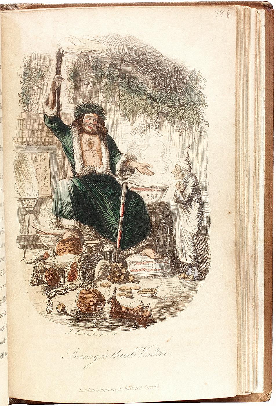 Tessuto Charles Dickens. Un canto di Natale. SETTIMA EDIZIONE - 1844 - IN TELA ORIGINALE! in vendita