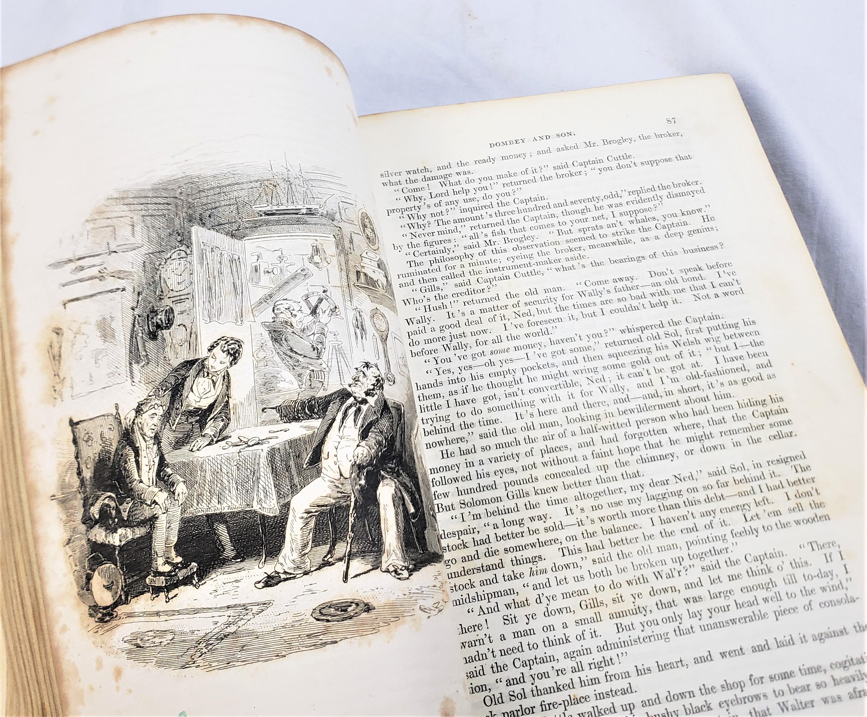 Charles Dickens First Edition Dombey & Son Bradbury & Evans Whitefriars Book For Sale 5