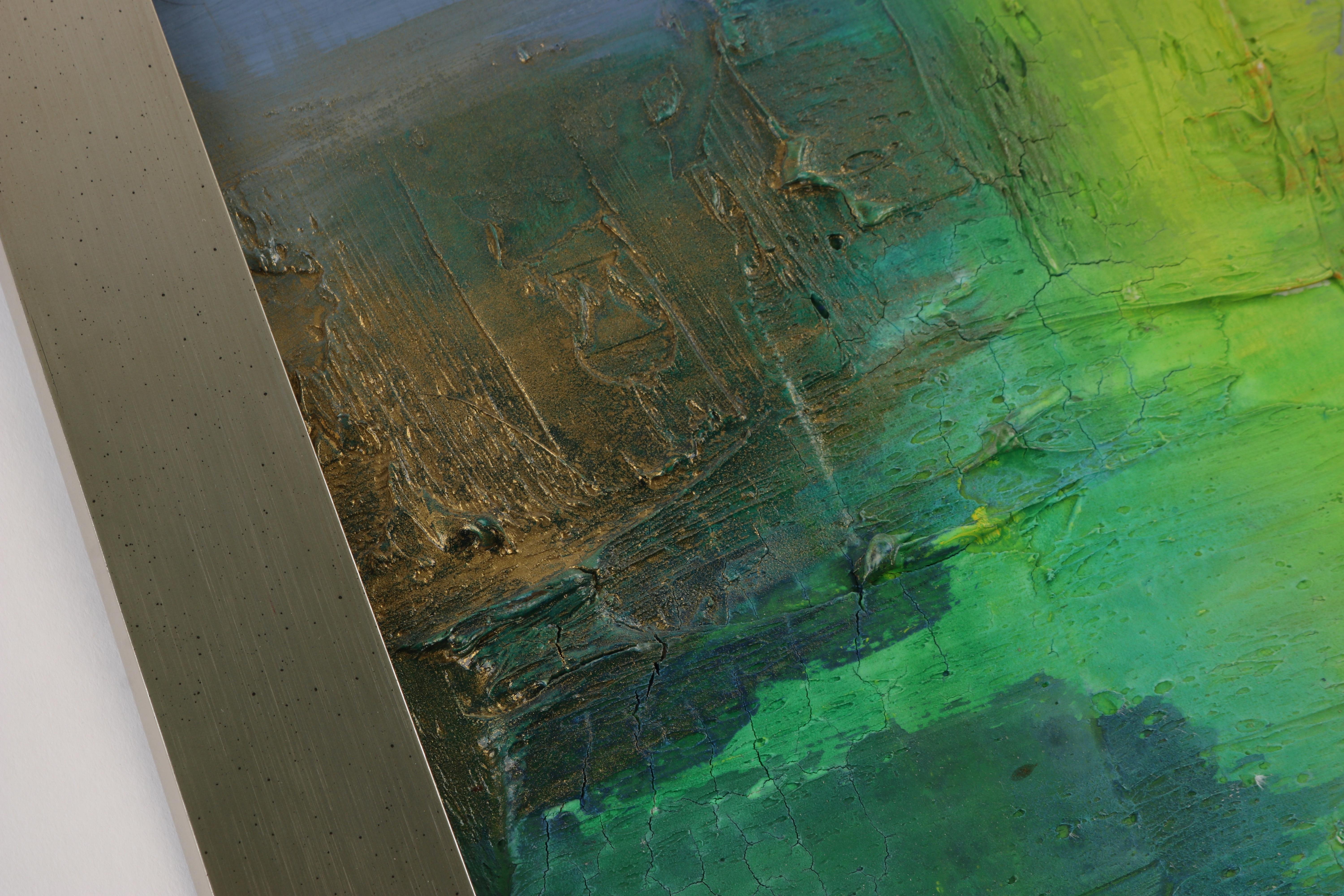 Peinture d'art post-moderne d'origine en pâte d'acrylique Charles Dix, années 1970 en vente 2