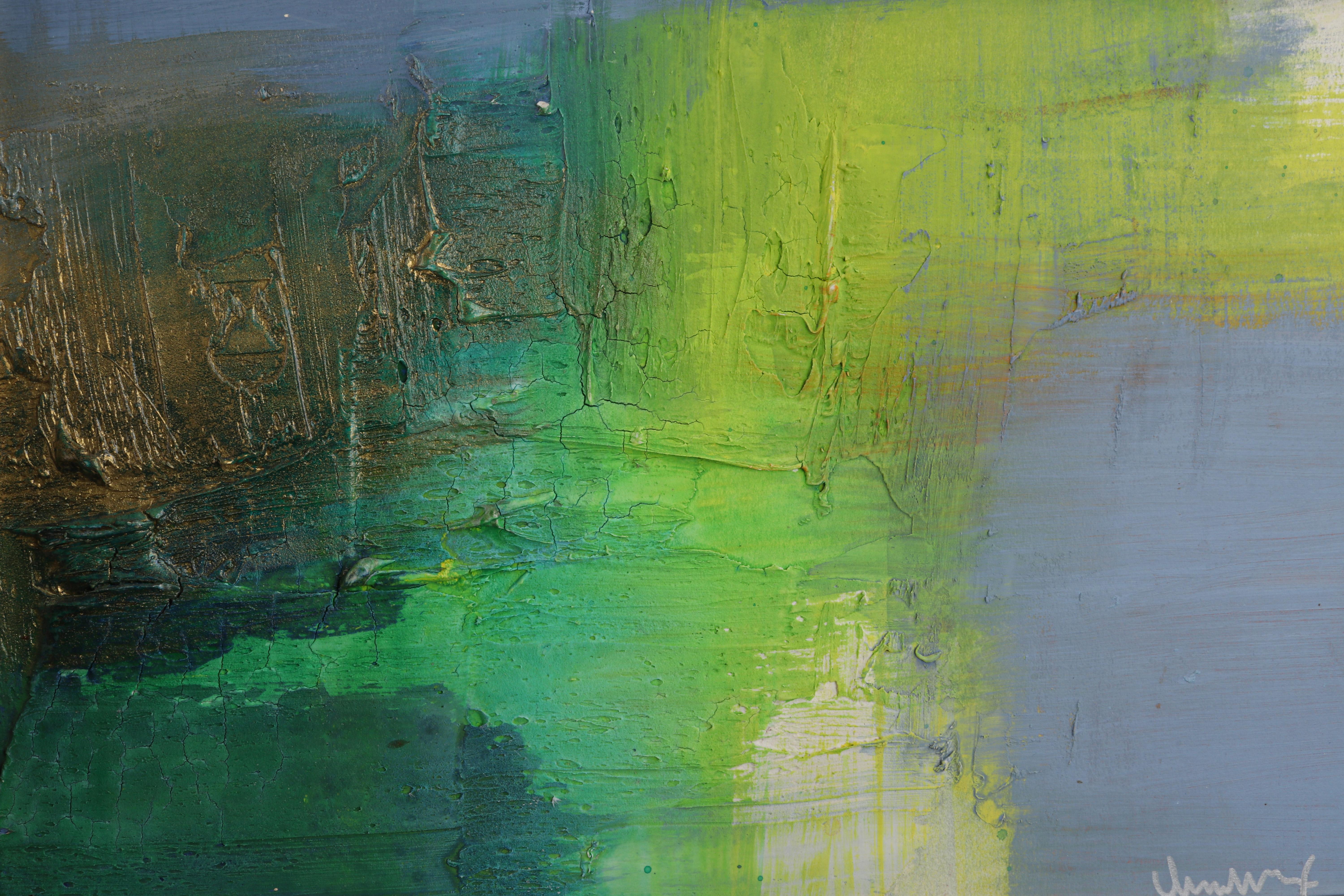 Postmoderne Peinture d'art post-moderne d'origine en pâte d'acrylique Charles Dix, années 1970 en vente