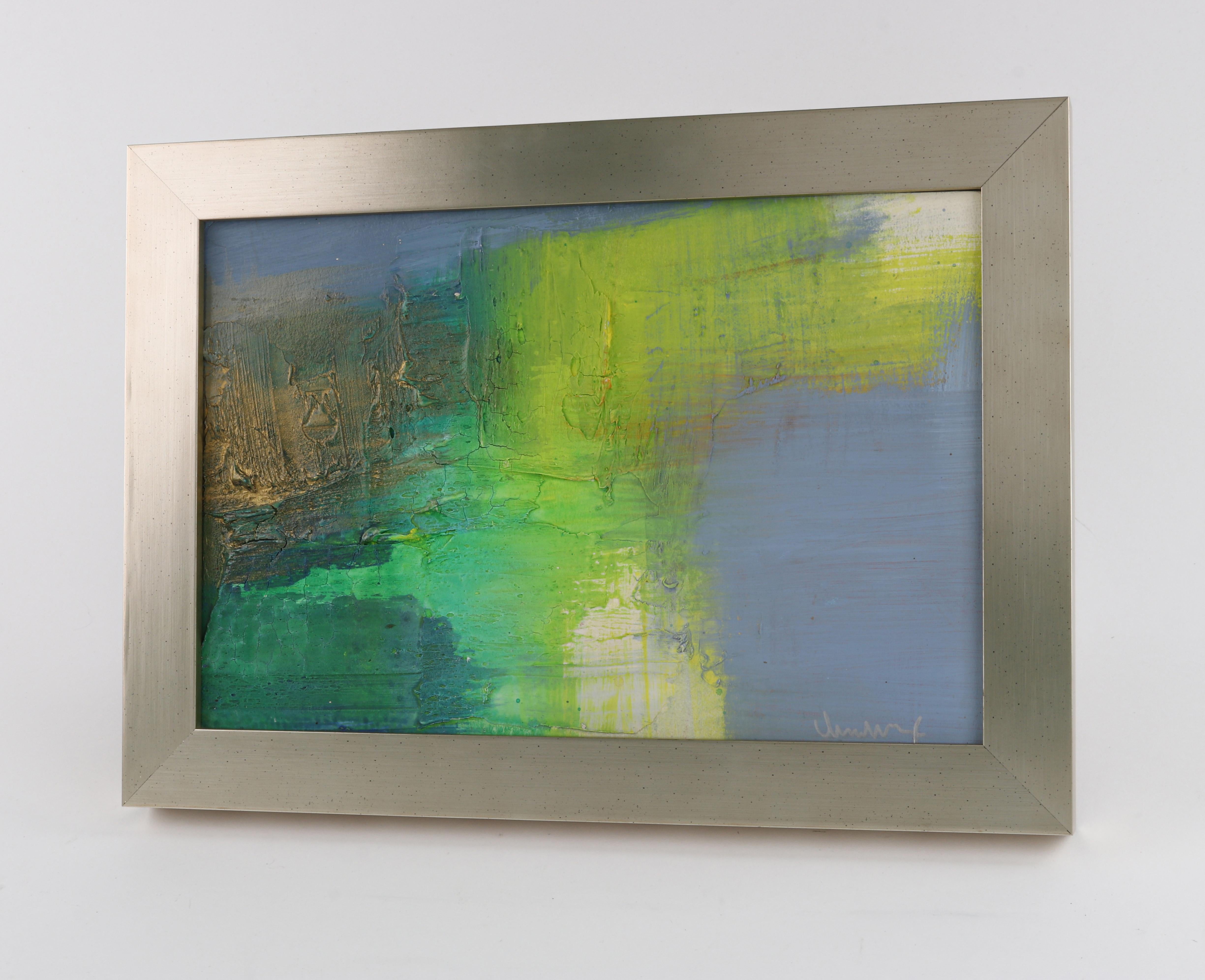 Américain Peinture d'art post-moderne d'origine en pâte d'acrylique Charles Dix, années 1970 en vente