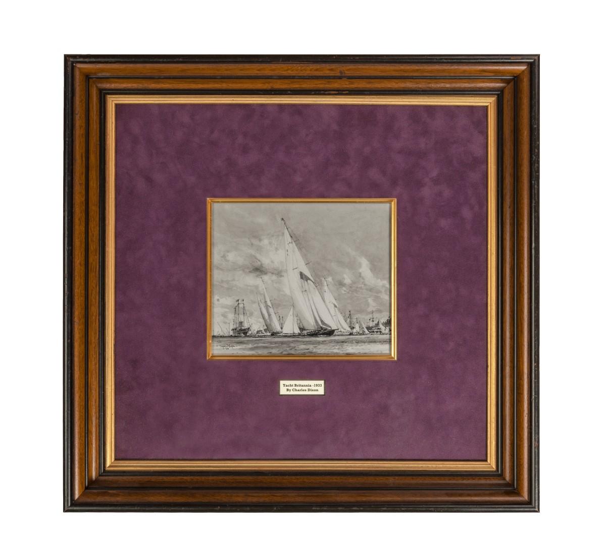 Charles Dixon R.A. pour le King George V, Royal Yacht Britannia Bon état - En vente à Lymington, Hampshire