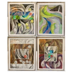 Charles Domsky (1937-2017) Arte a lápiz (lote de 4)
