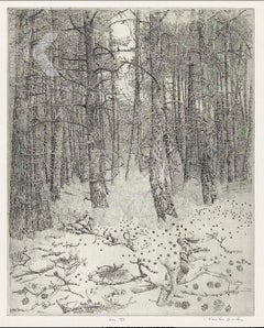 Forest VII - 21st Century Contemporary Landscape Etching