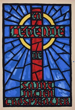 Le Lègende de Saint Julian l'Hospitalier-Woodcut Print by C.Dubin-20th Century