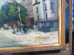 20th century French Impressionist scene, A Busy Street in Paris