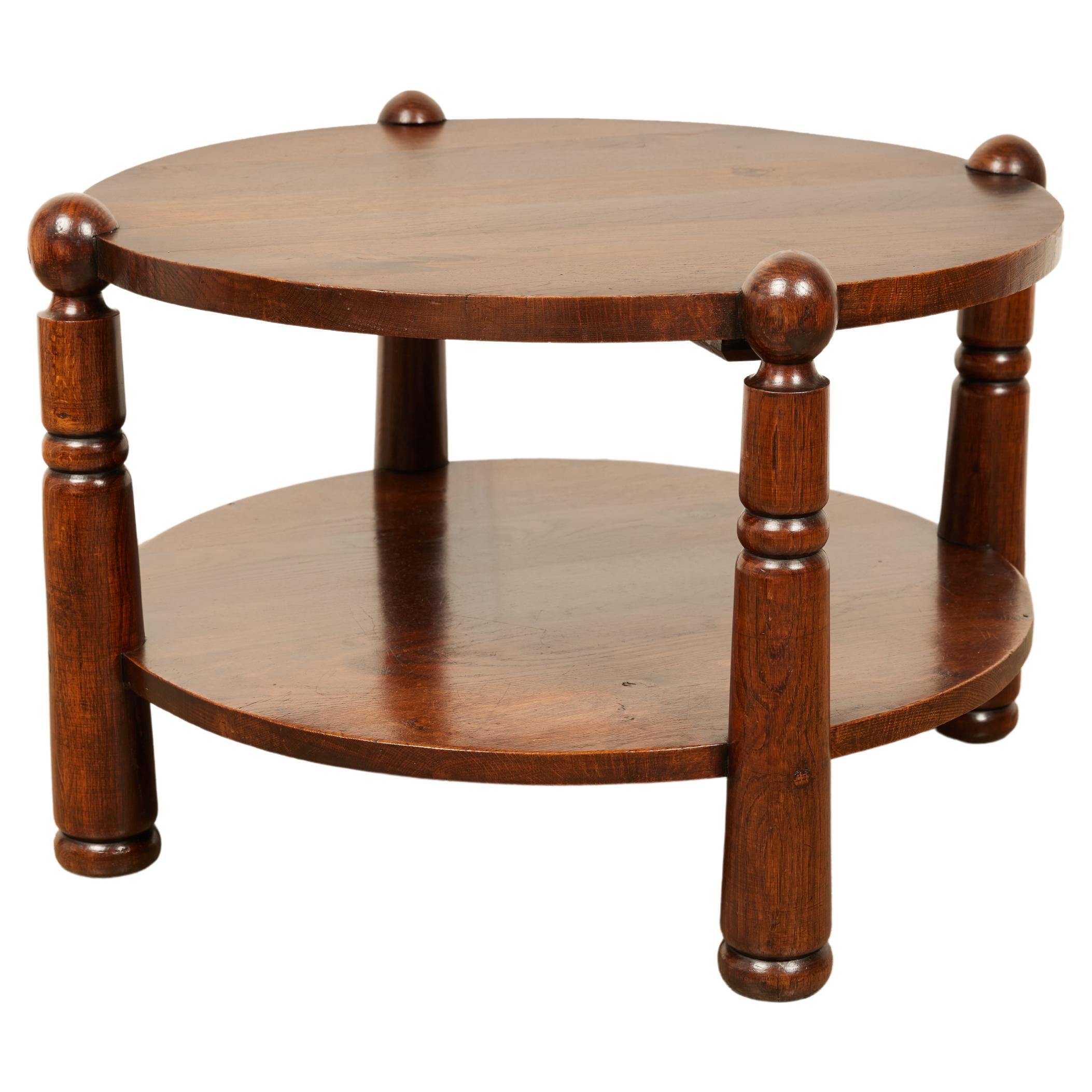 Charles Dudouyt Style Oak Table For Sale