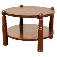 Retro Charles Dudouyt Style Oak Table
