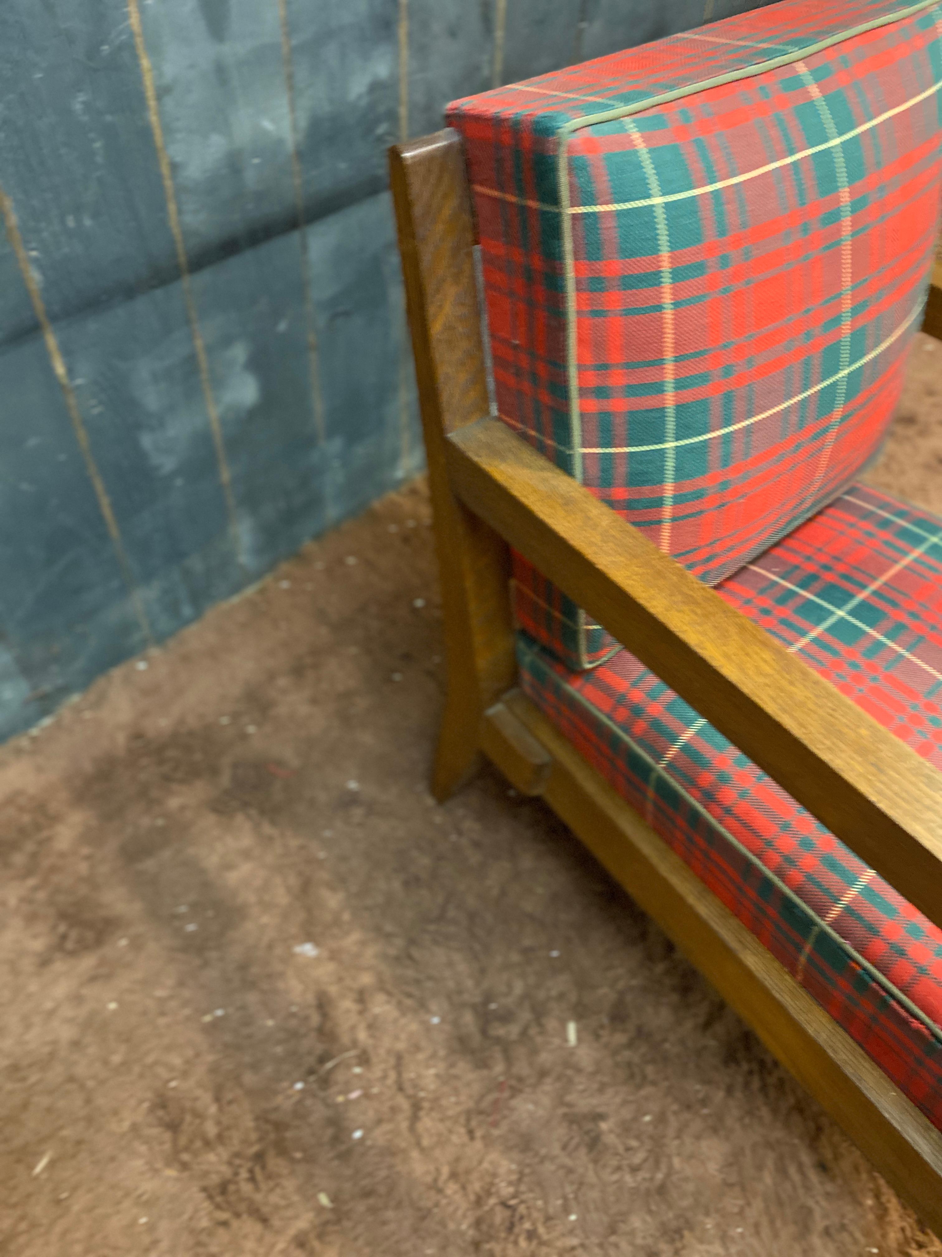 Charles Dudouyt (1885-1946) paire de fauteuils Art Deco en Oak Circa 1940 signé en vente 5