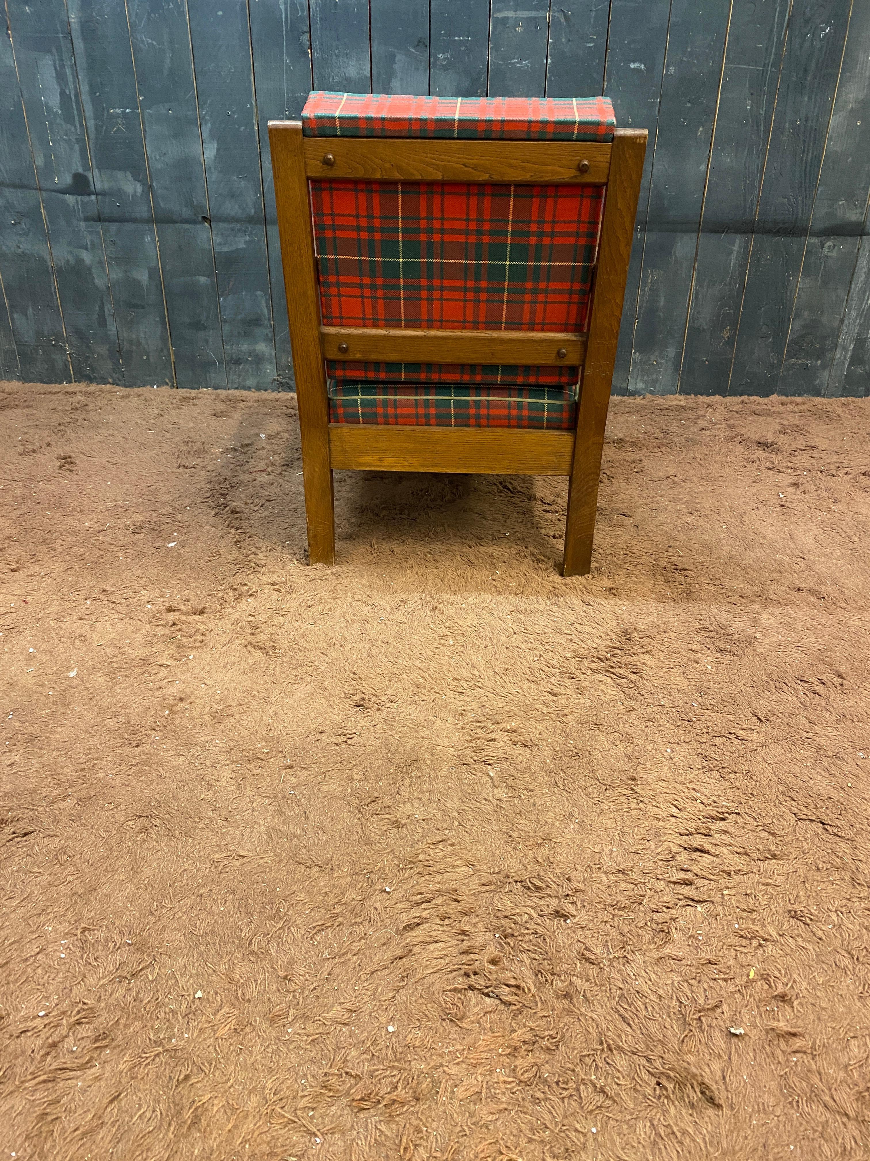 Charles Dudouyt (1885-1946) paire de fauteuils Art Deco en Oak Circa 1940 signé en vente 10