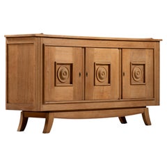 Charles Dudouyt - Nach - Sideboard aus massiver Eiche, Frankreich, 1940er Jahre