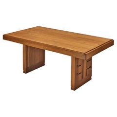 Charles Dudouyt Art Deco Dining Table in Oak