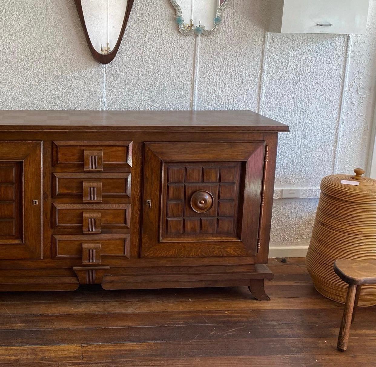 Hand-Crafted Charles Dudouyt Art Deco Sideboard