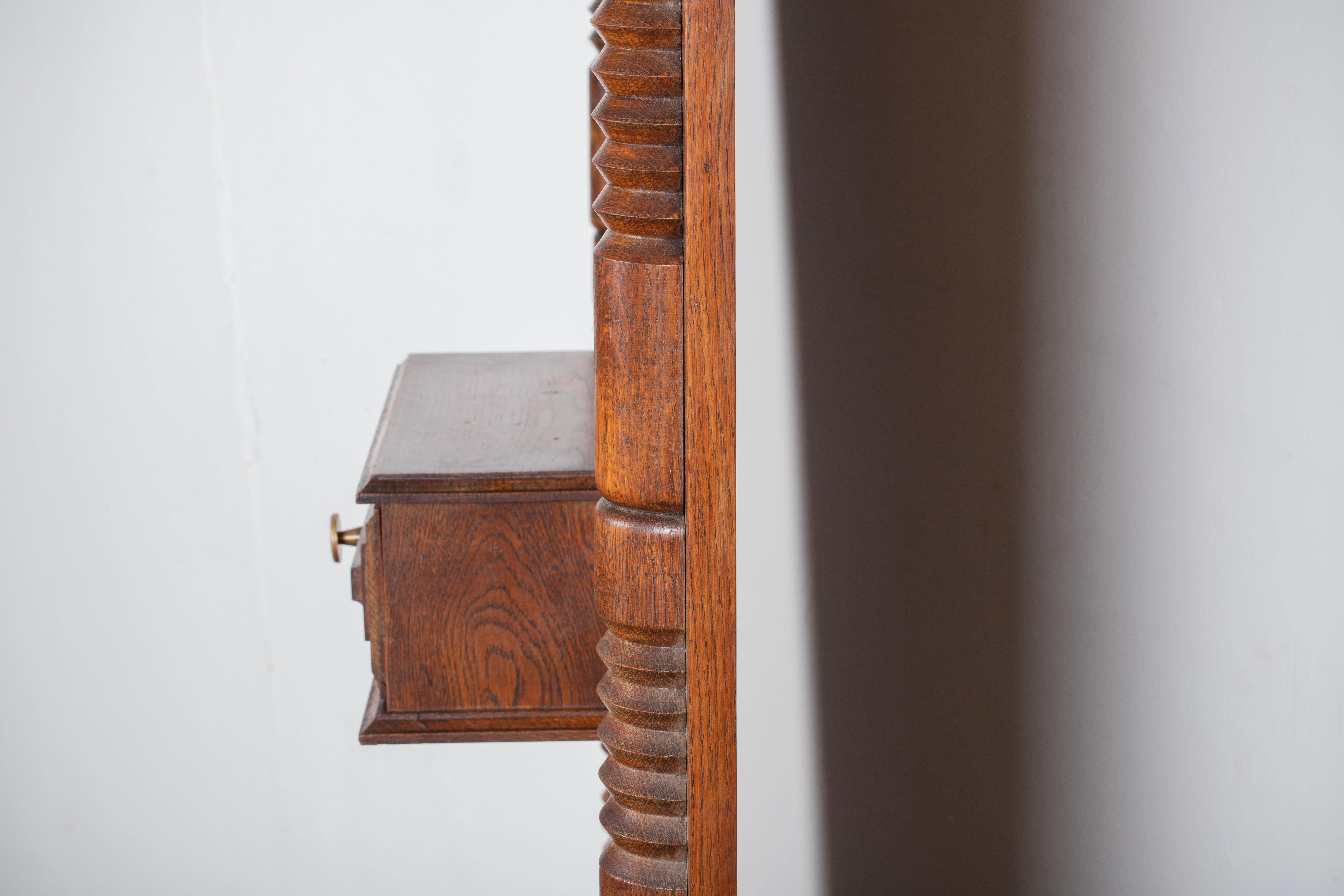 Mid-20th Century Charles Dudouyt Art Deco Wall-Entrance Wardrobe / Coat Rack For Sale
