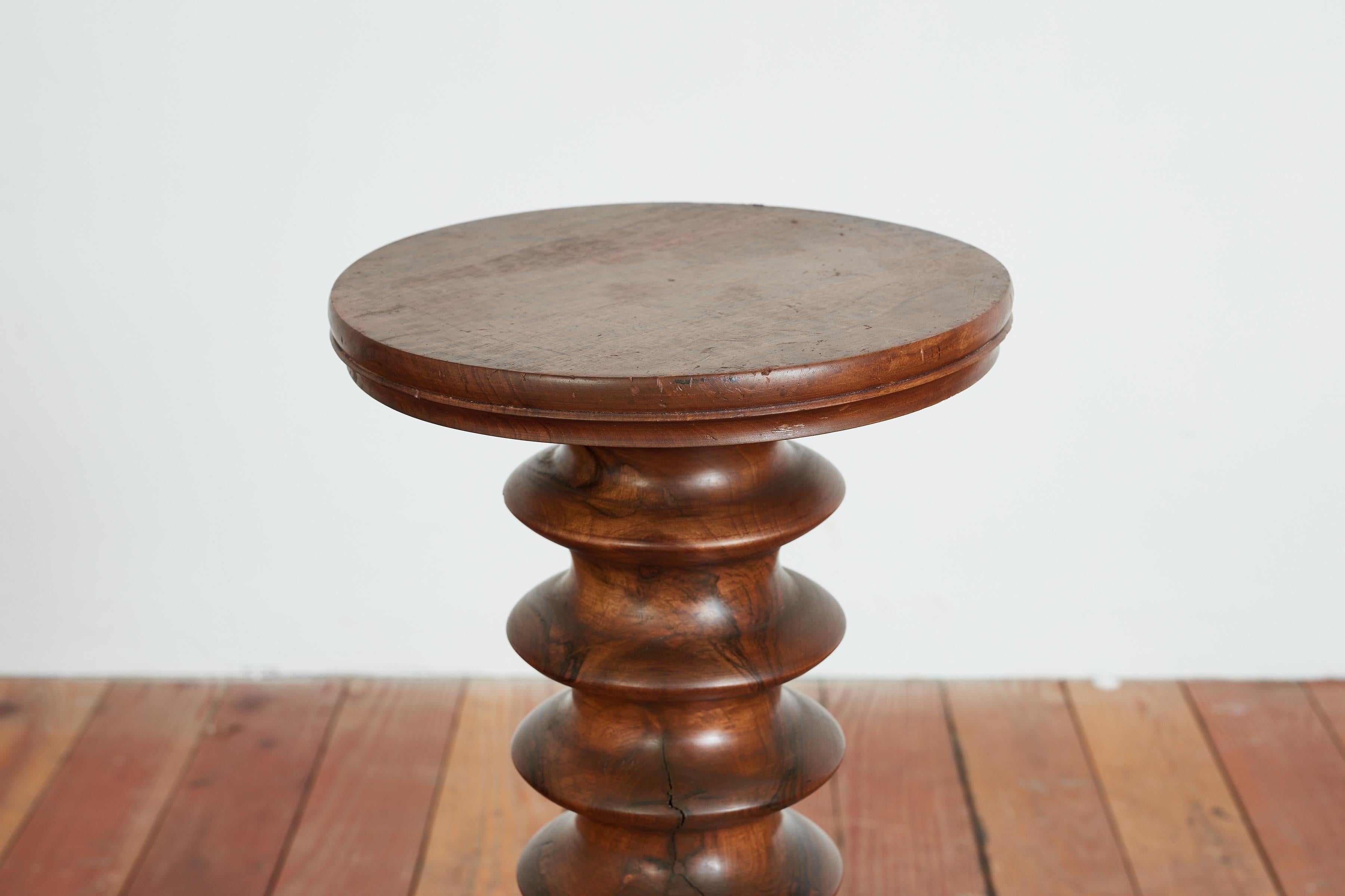 Wood Charles Dudouyt attributed Pedestal Table  For Sale