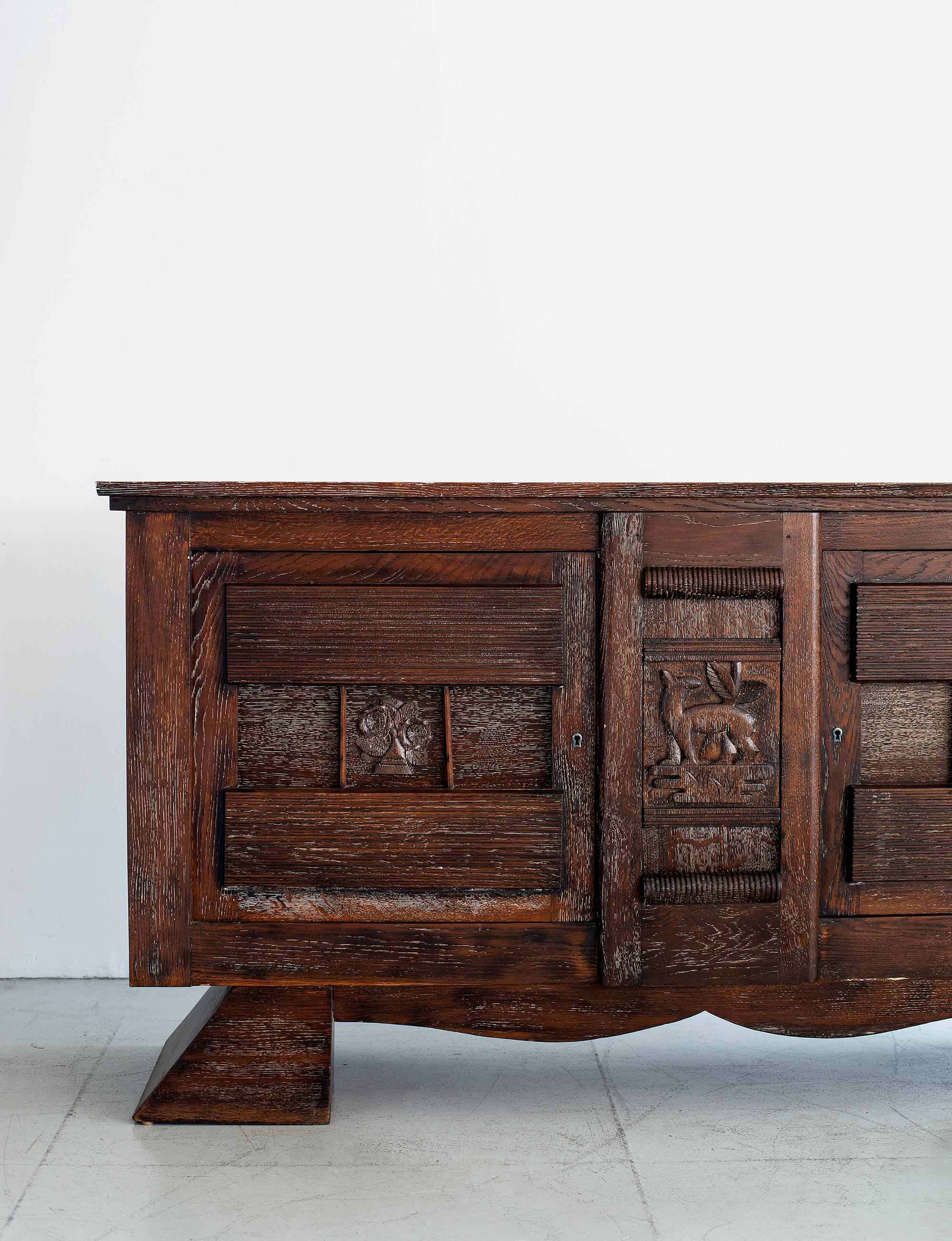 Cerused Charles Dudouyt Attributed Sideboard