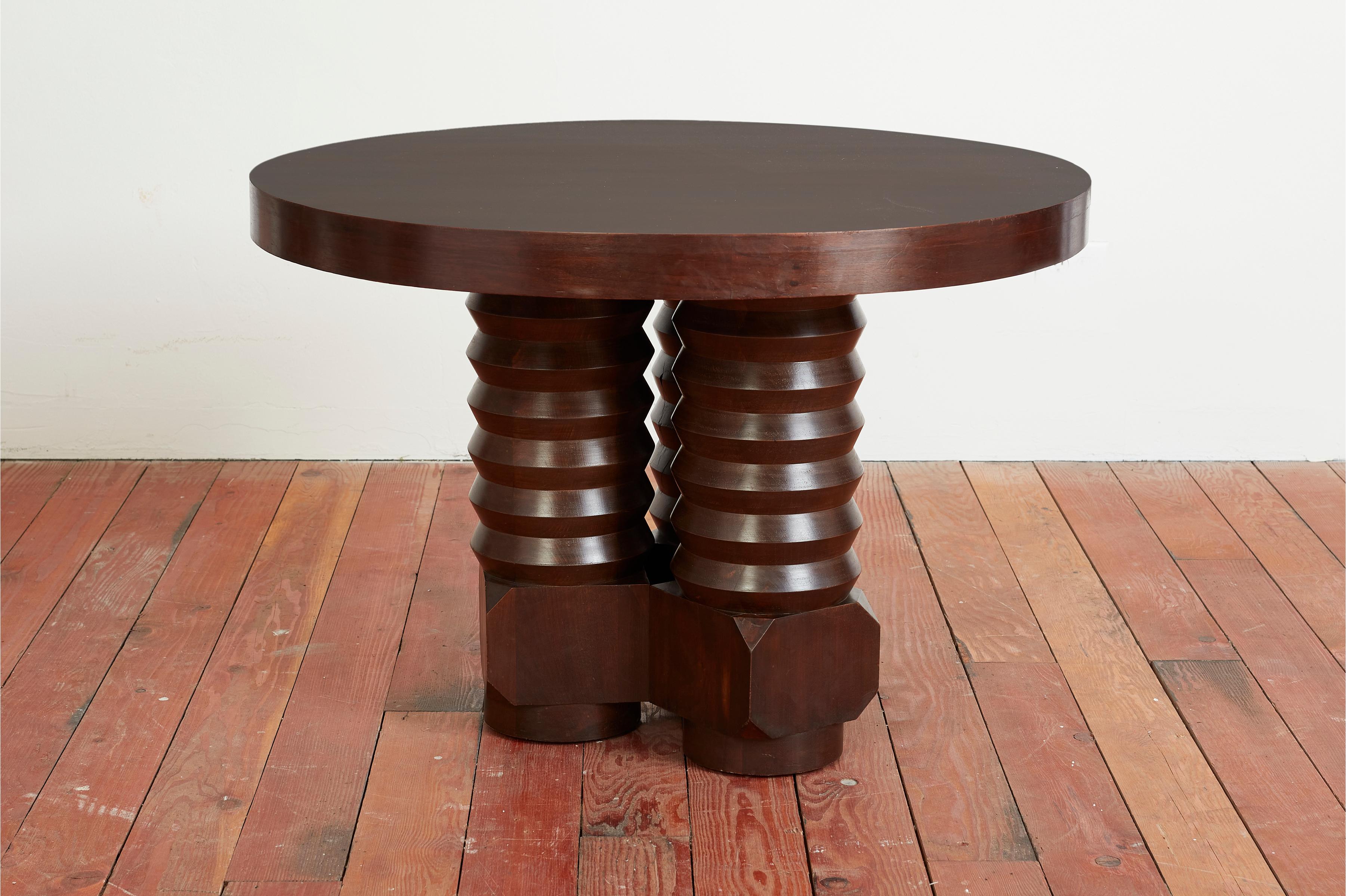 French Charles Dudouyt Center Table For Sale