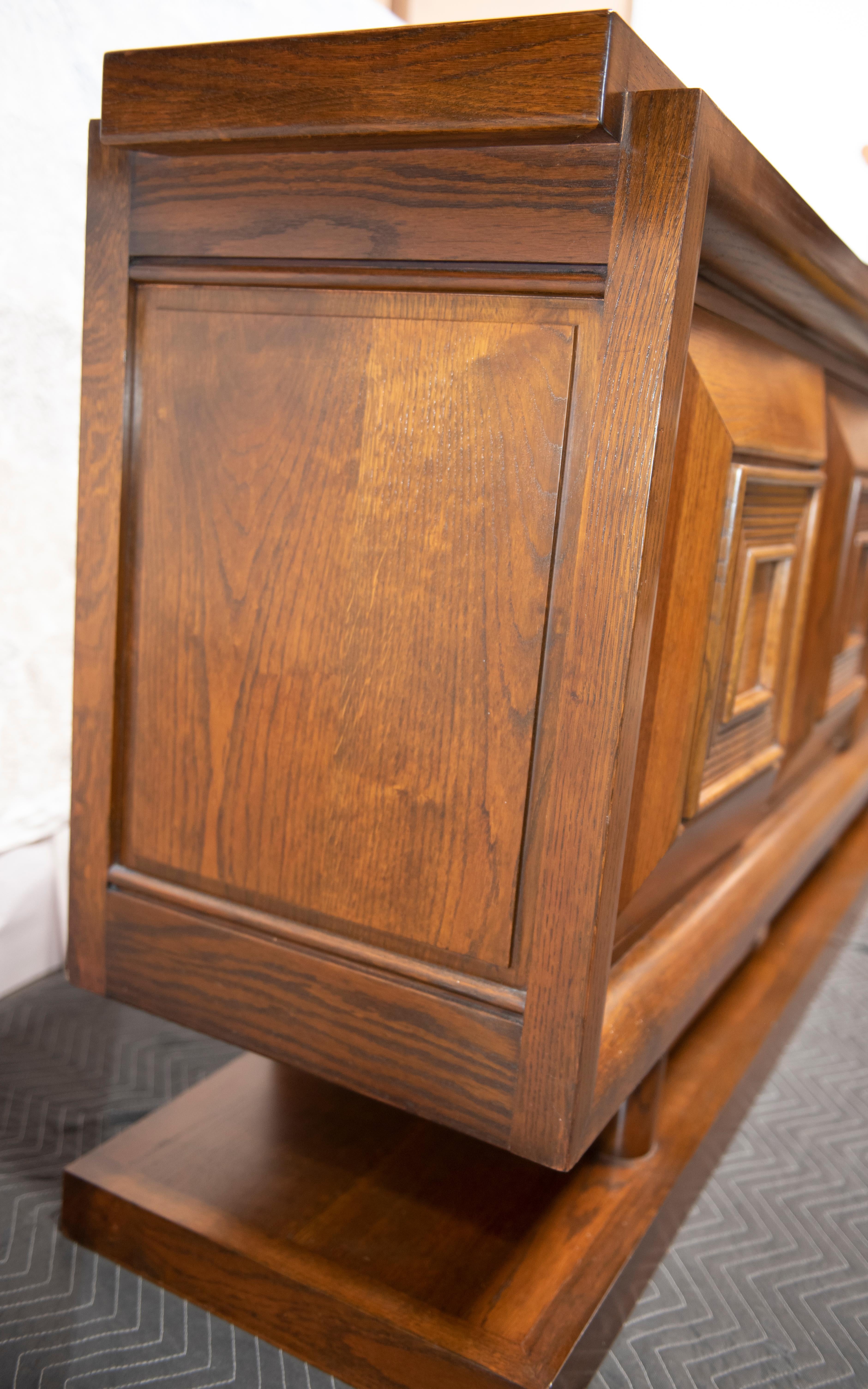 CHARLES. DUDOUYT Cerused Oak Credenza For Sale 8