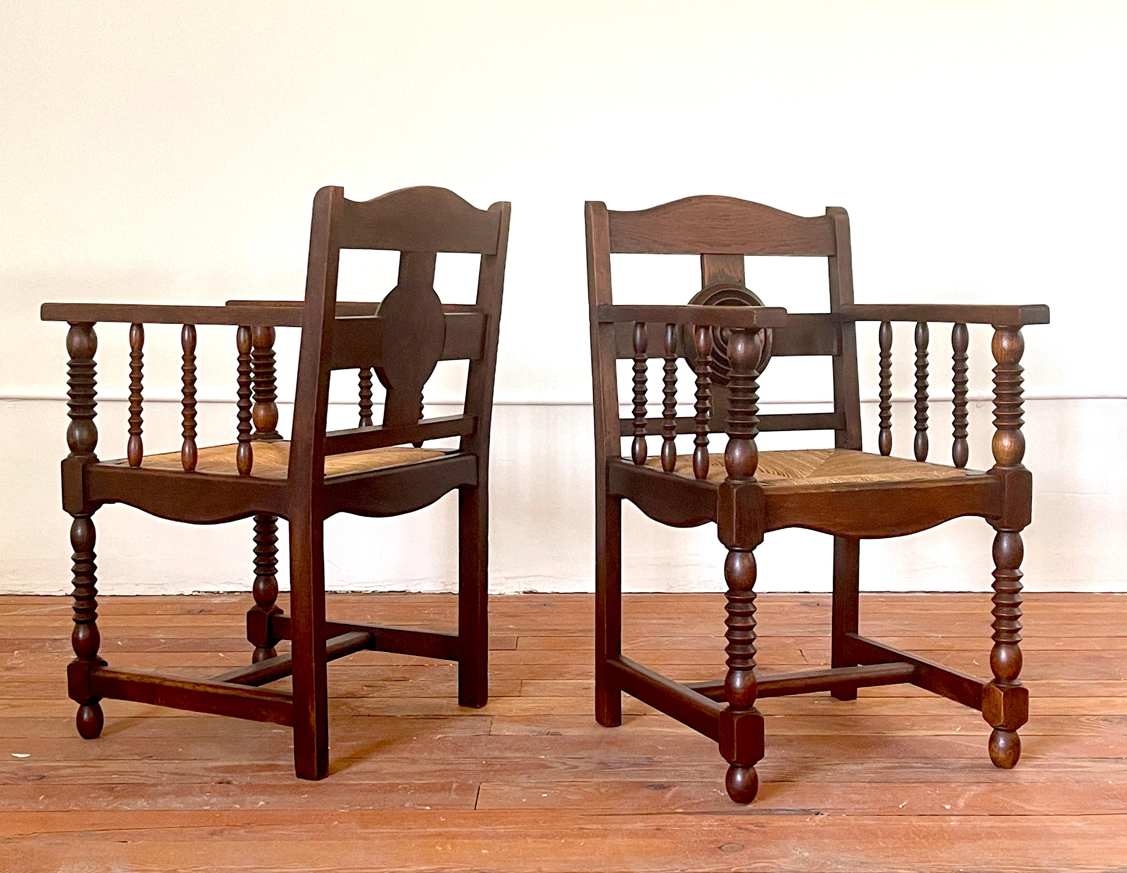 Mid-20th Century Charles Dudouyt Chairs