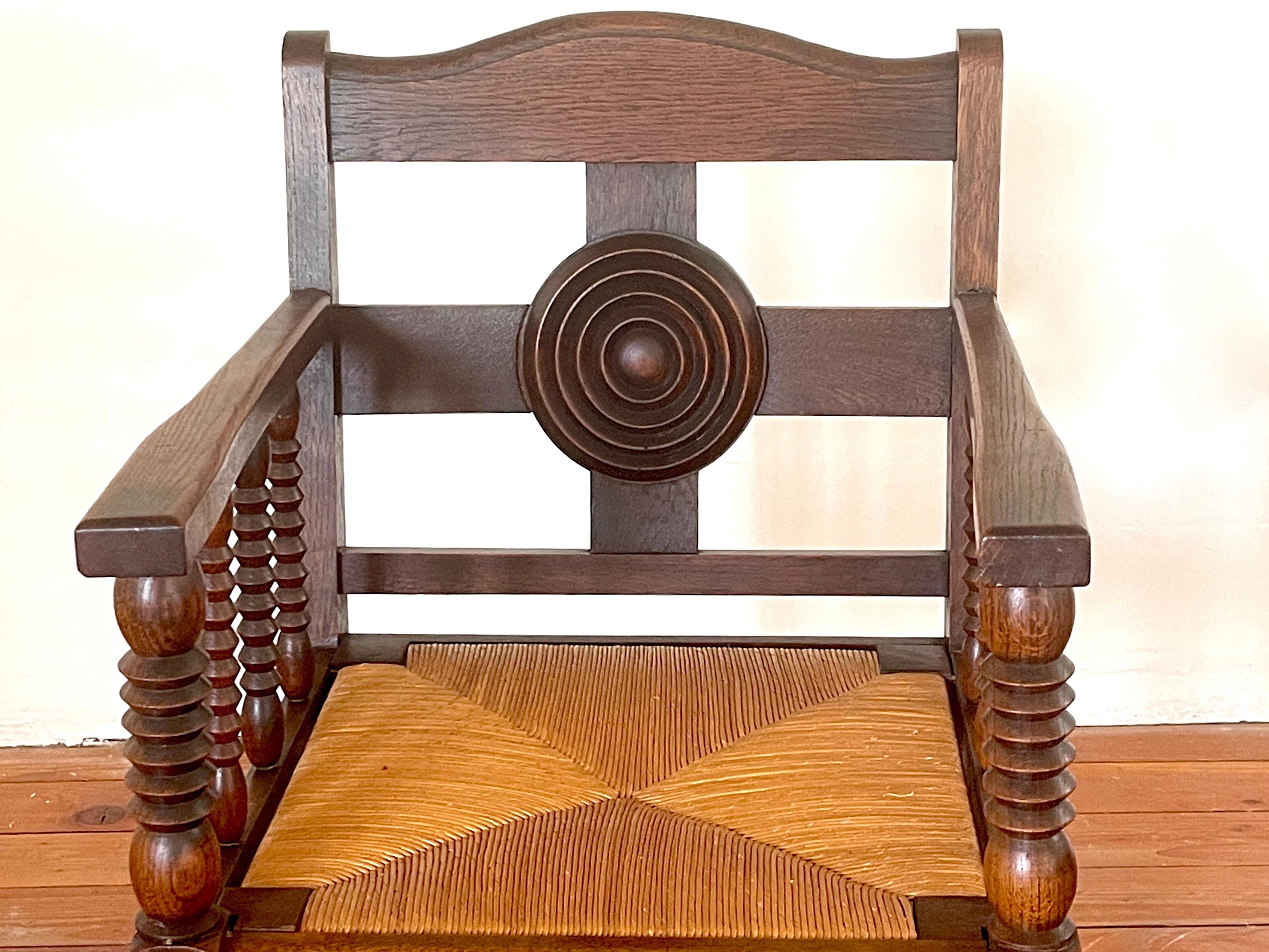 Oak Charles Dudouyt Chairs