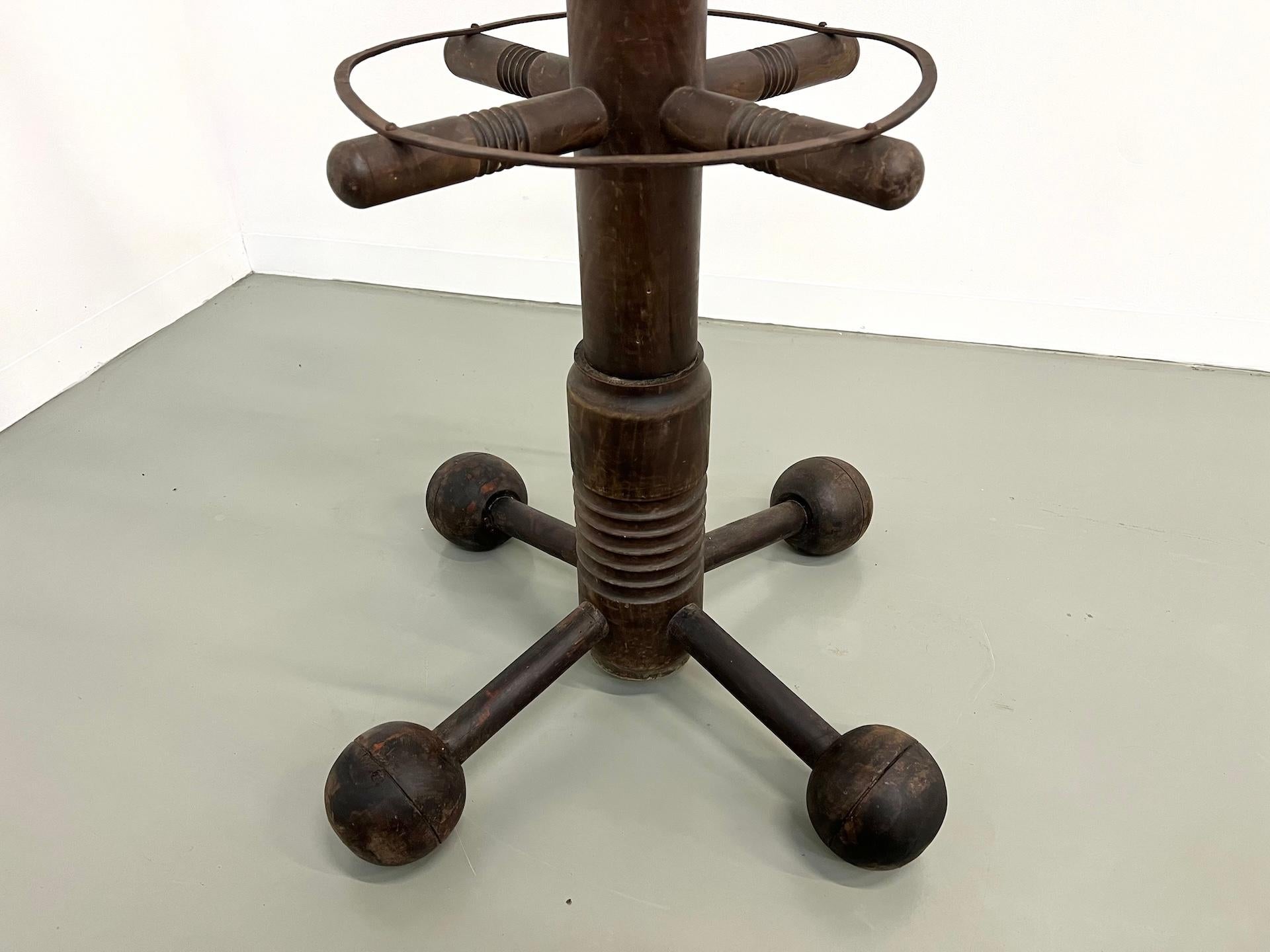 Charles Dudouyt coat rack, circa 1940 For Sale 6