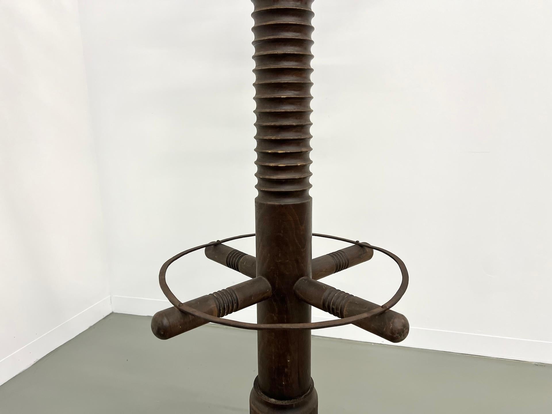 Charles Dudouyt coat rack, circa 1940 For Sale 7