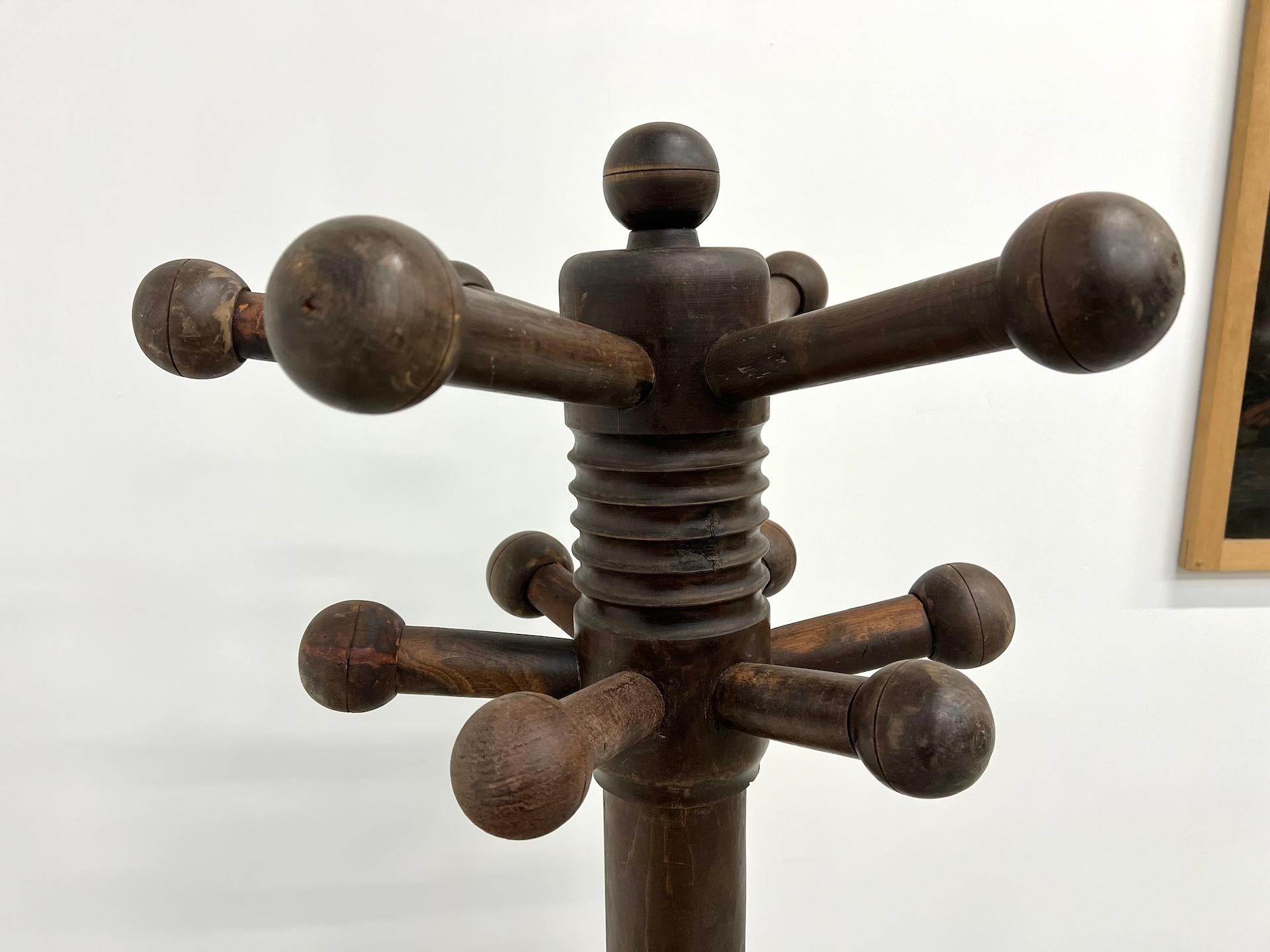 French Charles Dudouyt coat rack, circa 1940 For Sale