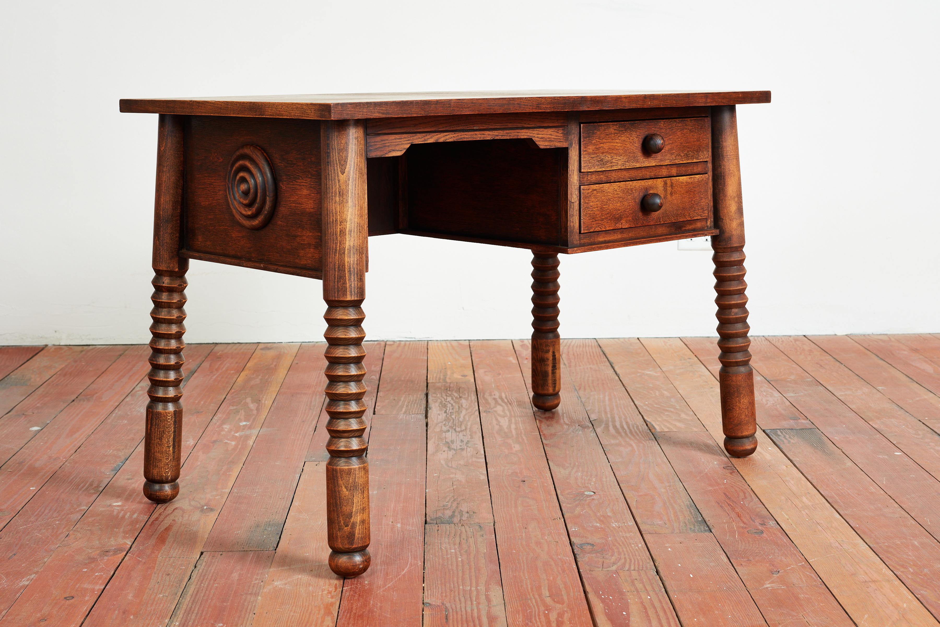 French Charles Dudouyt Desk & Chair For Sale