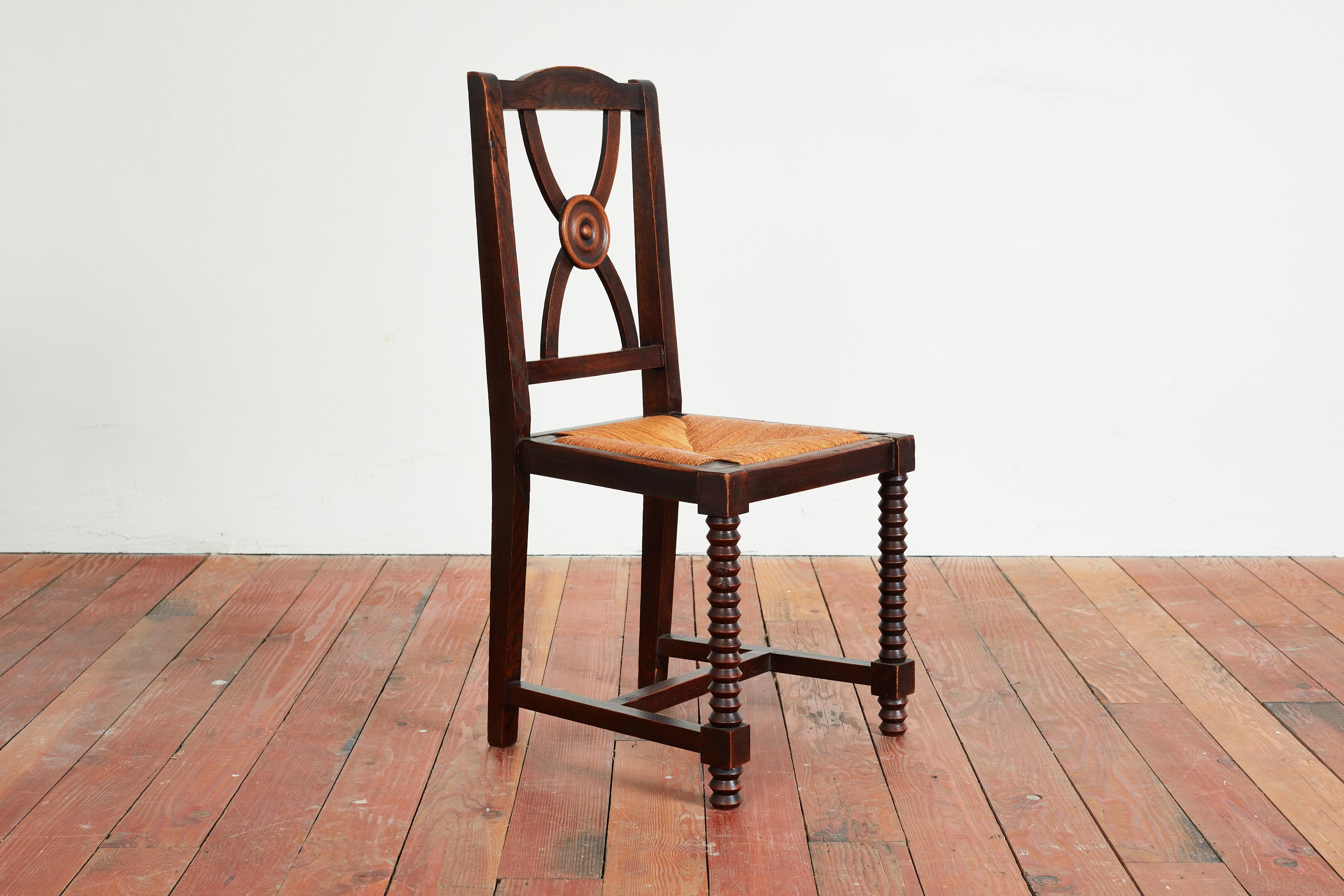 Oak Charles Dudouyt Desk & Chair For Sale