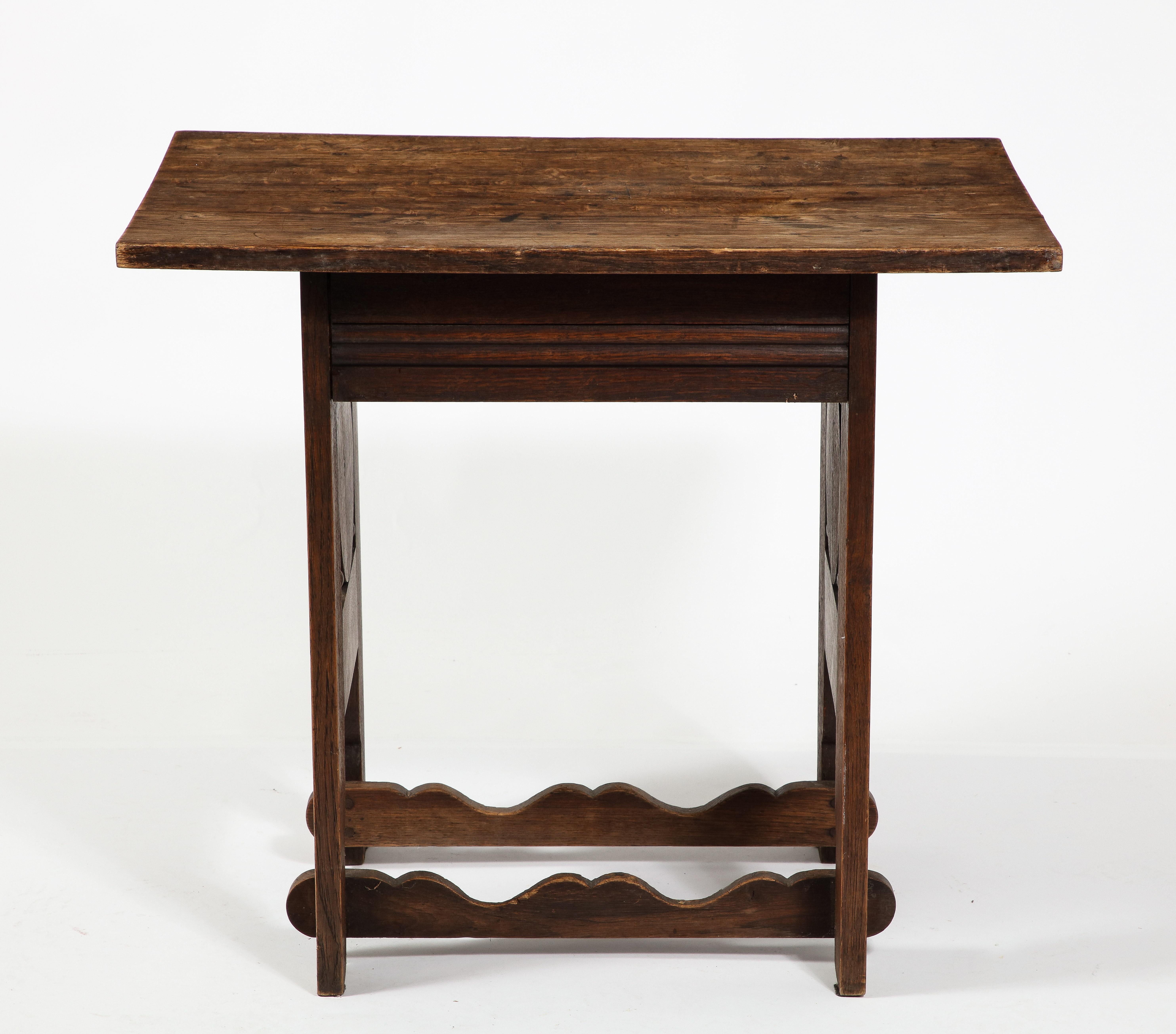 Charles Dudouyt Desk & Chair Setin Oak, France 1940's For Sale 11