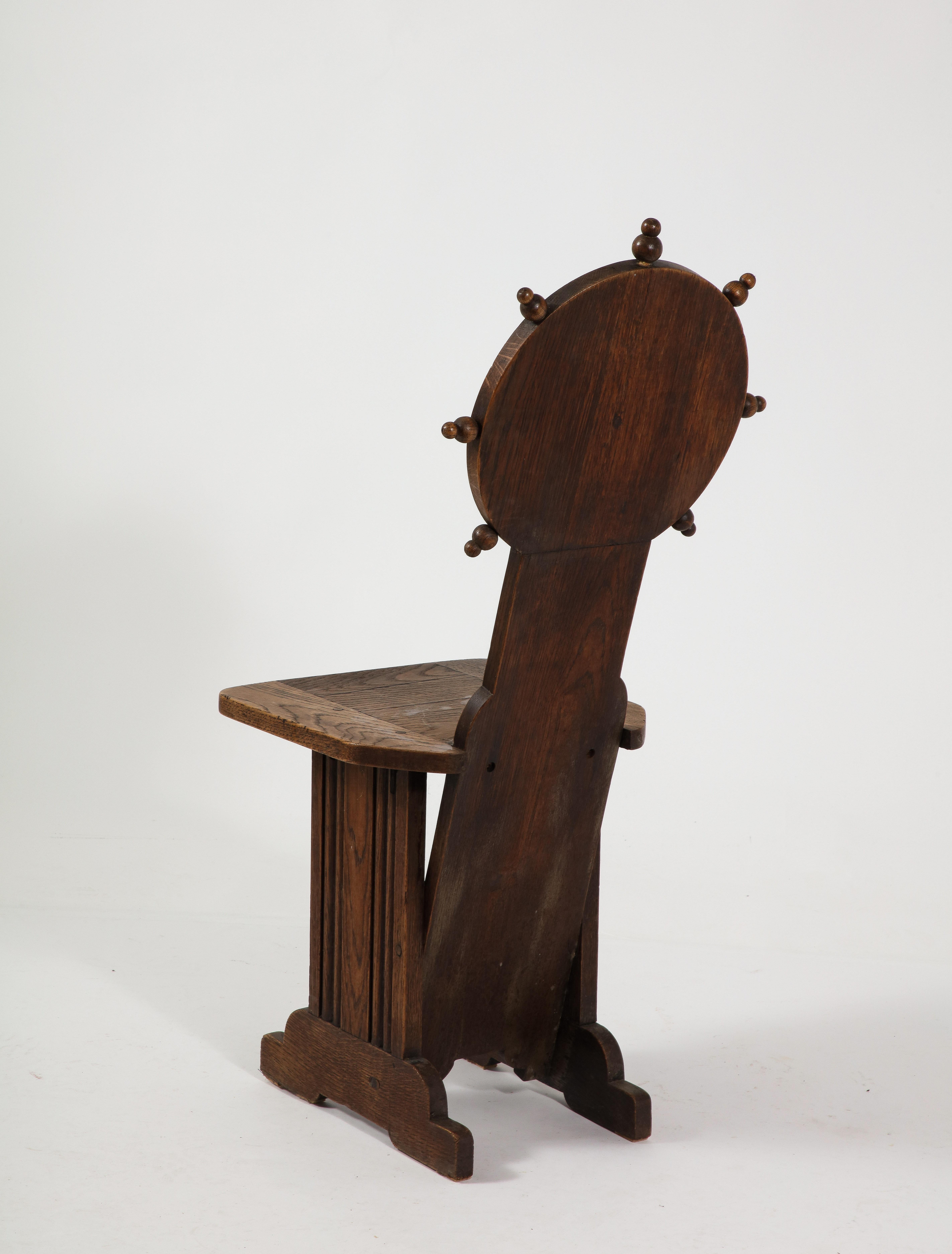 Charles Dudouyt Desk & Chair Setin Oak, France 1940's For Sale 3