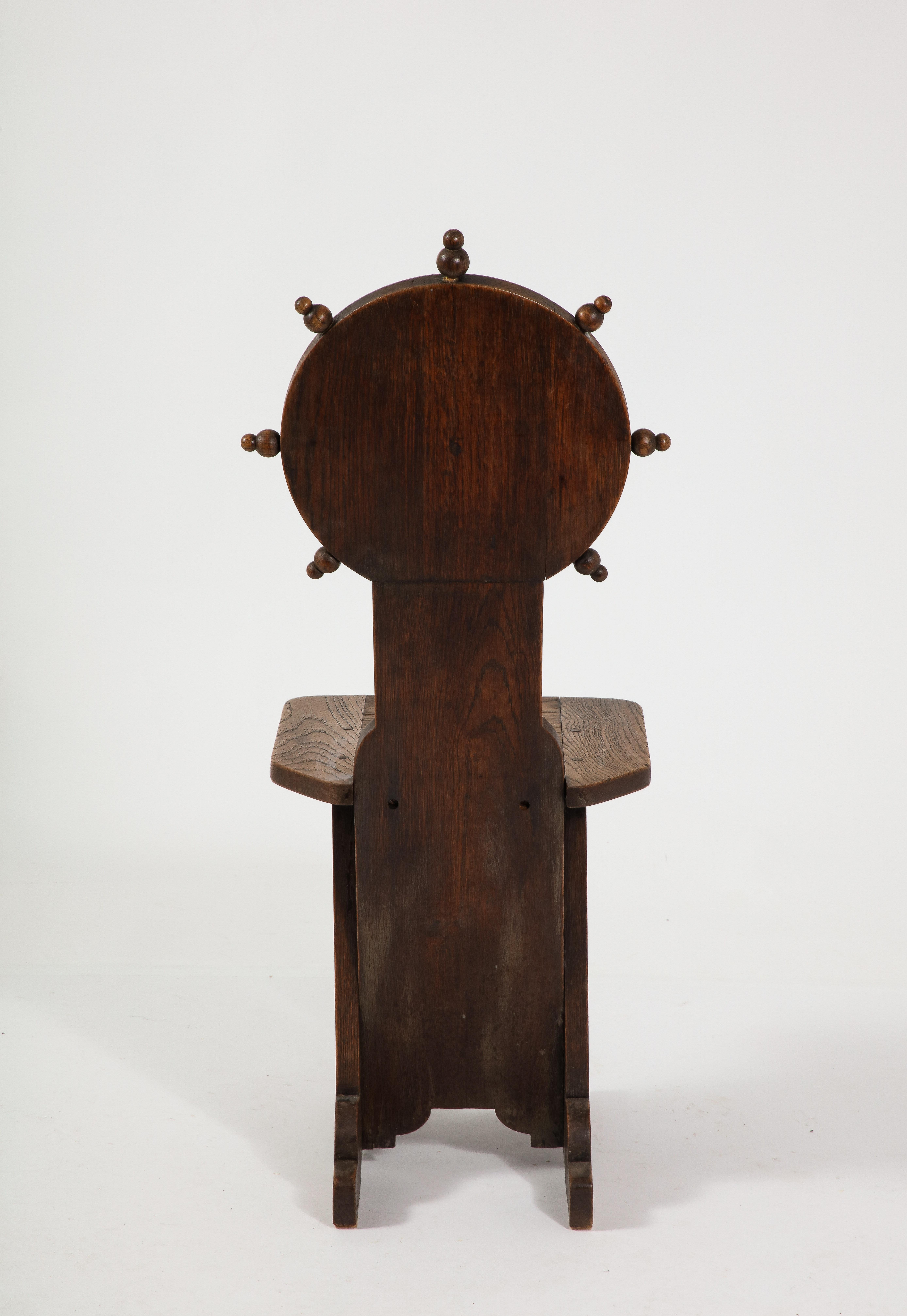 Charles Dudouyt Desk & Chair Setin Oak, France 1940's For Sale 4