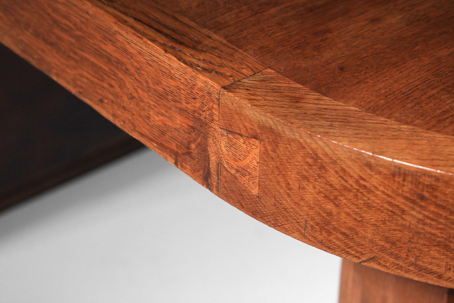 Bureau Charles Dudouyt en chêne massif art déco des années 1930 2