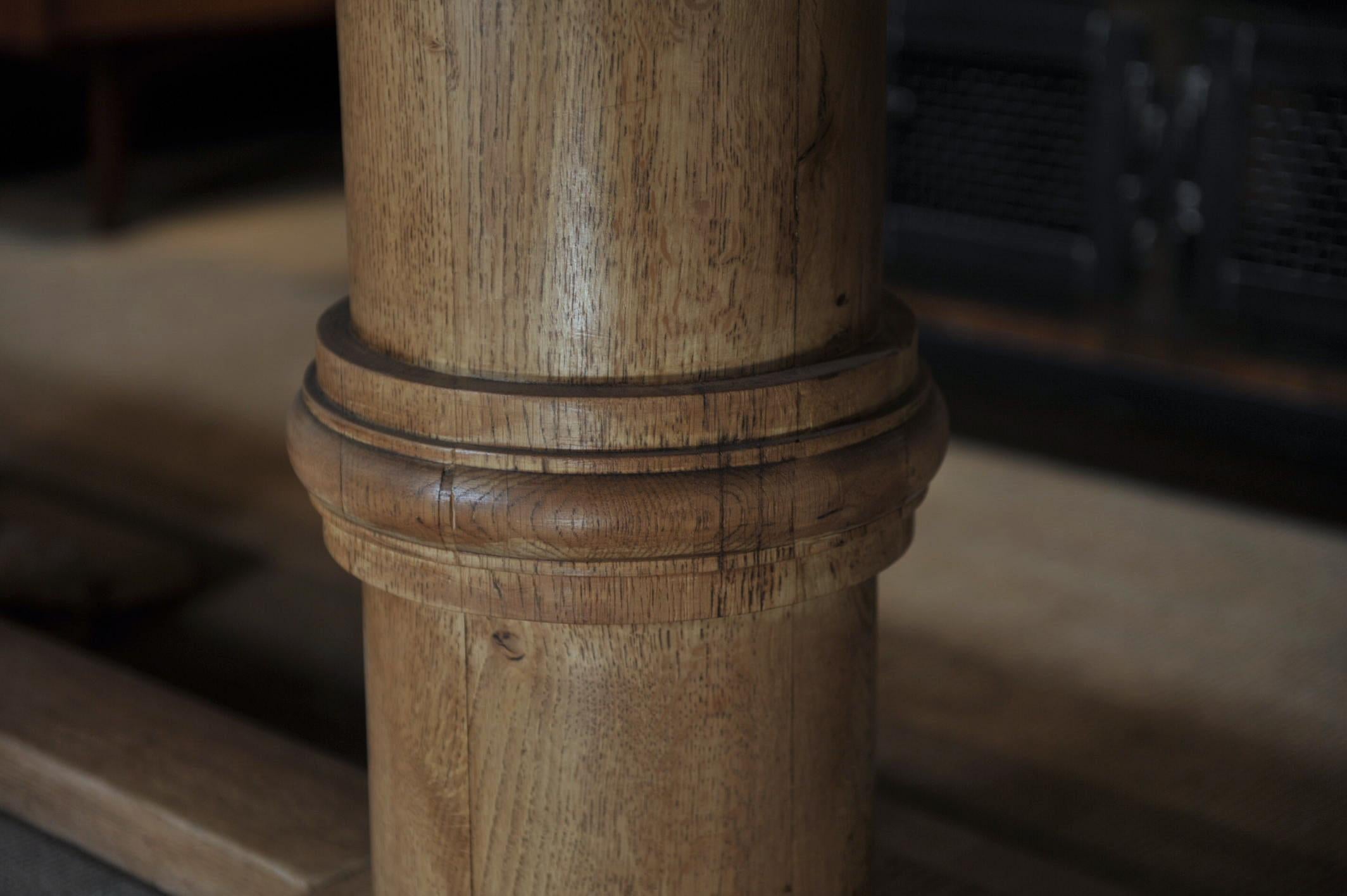 Charles Dudouyt Dining Oak Table with Extensions, circa 1930 For Sale 7