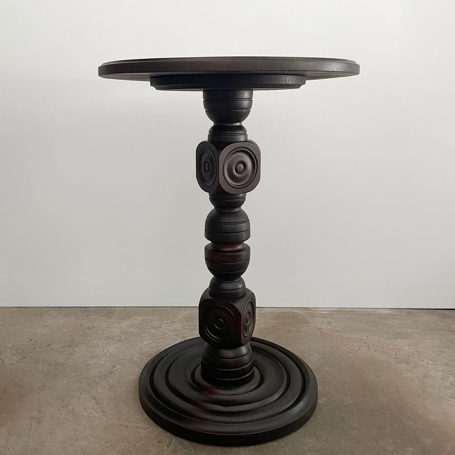 Mid-20th Century Charles Dudouyt French Carved Oak Table For Sale