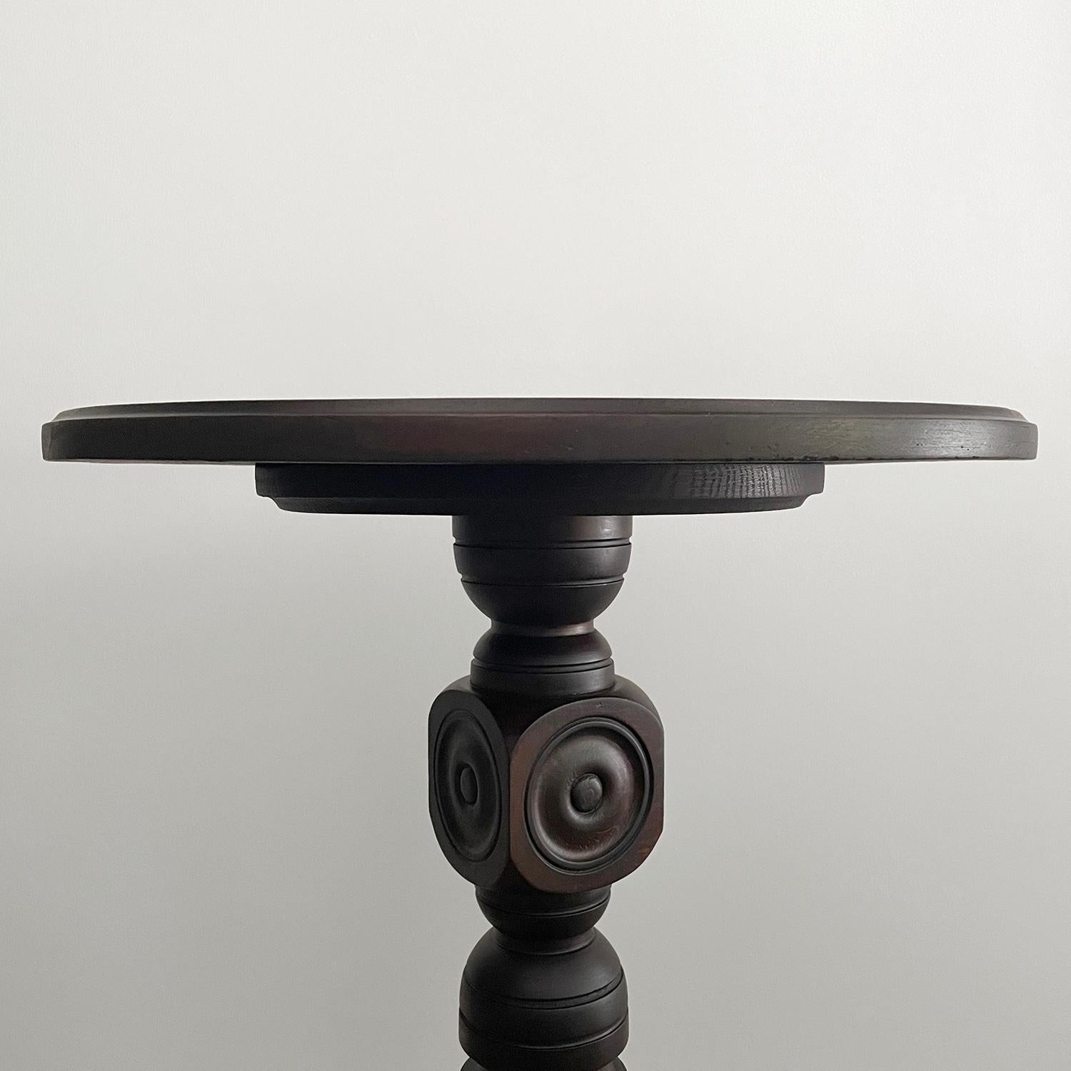 Charles Dudouyt French Carved Oak Table For Sale 1
